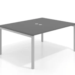 Mesa para coworking encimera continua fondo 126 cm estructura aluminio