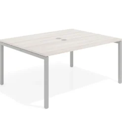 Mesa para coworking encimera continua fondo 126 cm estructura aluminio
