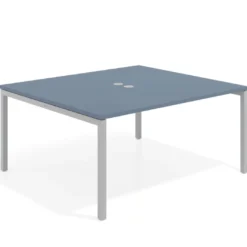 Mesa para reunión o trabajo, encimera continua fondo 142 cm estructura aluminio
