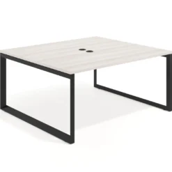 Mesa para reuniones rectangular fondo 142 cm, estructura negra