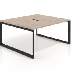 Mesa para reuniones rectangular fondo 142 cm, estructura negra