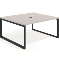 Mesa para reuniones rectangular fondo 142 cm, estructura negra
