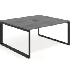 Mesa para reuniones rectangular fondo 142 cm, estructura negra