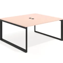 Mesa para reuniones rectangular fondo 142 cm, estructura negra