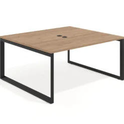 Mesa para reuniones rectangular fondo 142 cm, estructura negra