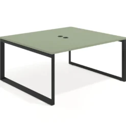 Mesa para reuniones rectangular fondo 142 cm, estructura negra