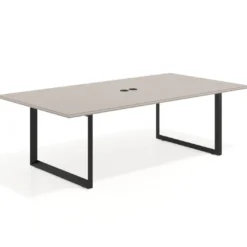 Mesa para reuniones rectangular fondo 126 cm, estructura negra