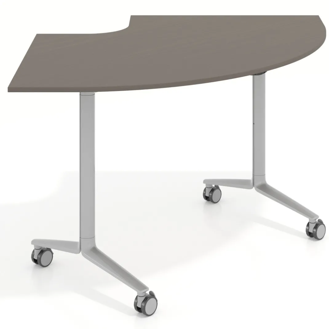 Mesa plegable pivot corner, estructura aluminio, canto 16cm