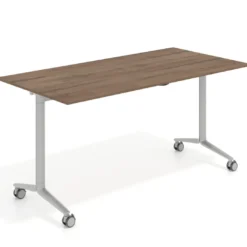 Mesa plegable pivot rectangular, estructura aluminio, canto 16cm