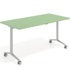 Mesa plegable pivot rectangular, estructura aluminio, canto 16cm