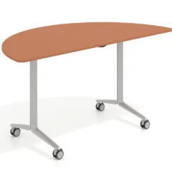 Mesa plegable pivot semicírculo estructura aluminio, canto 16cm