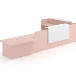 Mostrador con rincón izquierdo y módulo de atención, estructura Color