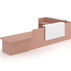 Mostrador con rincón izquierdo y módulo de atención, estructura Color