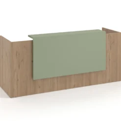 Mostrador doble con encimera larga, estructura Naturale