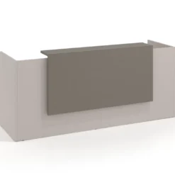 Mostrador doble con encimera larga, estructura blanco mate