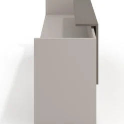 Mostrador doble con encimera larga, estructura gris coco