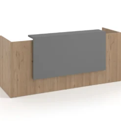 Mostrador doble con encimera larga, estructura Naturale