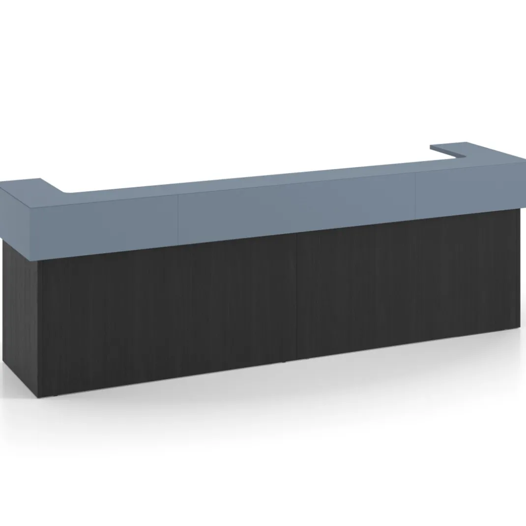 Mostrador doble encimera corta corrida estructura bocamina