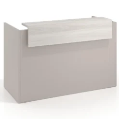 Mostrador individual encimera corta estructura gris coco