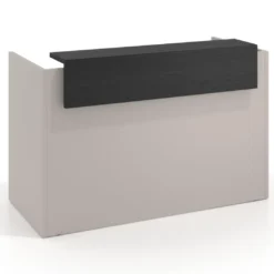 Mostrador individual encimera corta estructura gris coco