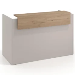 Mostrador individual encimera corta estructura gris coco