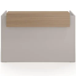Mostrador individual encimera corta estructura gris coco