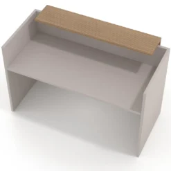 Mostrador individual encimera corta estructura gris coco