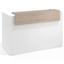 Mostrador individual encimera corta estructura blanco mate