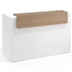 Mostrador individual encimera corta estructura blanco mate