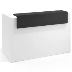Mostrador individual encimera corta estructura blanco mate