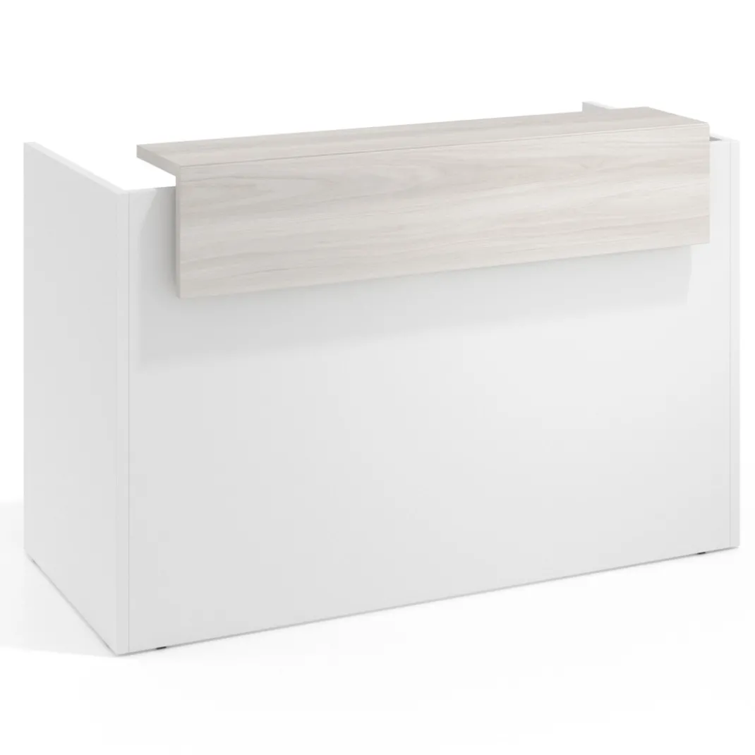Mostrador individual encimera corta estructura blanco mate