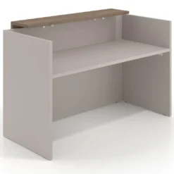 Mostrador individual encimera corta estructura blanco mate