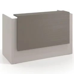Mostrador individual encimera corta estructura blanco mate