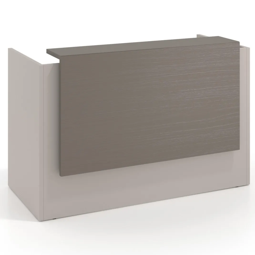 Mostrador individual encimera corta estructura blanco mate