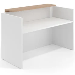 Mostrador individual encimera corta estructura blanco mate