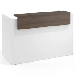 Mostrador individual encimera corta estructura blanco mate