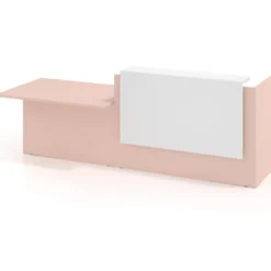 Mostrador inicial con módulo de atención, estructura color