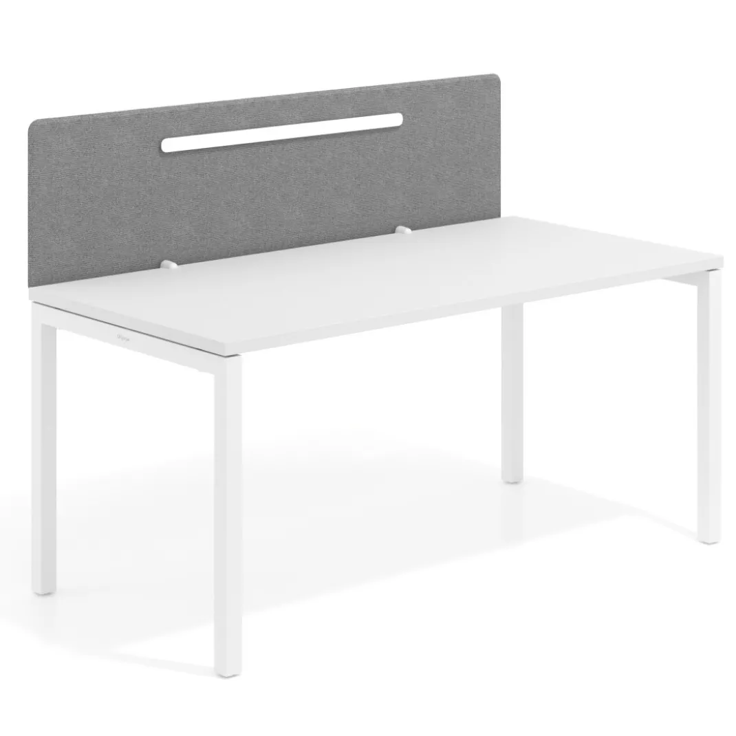 Pantalla acústica Hover forma con guía de aluminio, tapizado PET