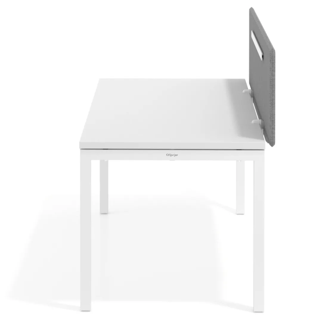 Pantalla acústica Hover forma con guía de aluminio, tapizado PET