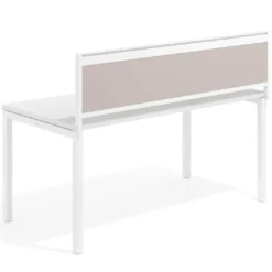 Separador de aluminio Wall para mesa individual en melamina, estructura blanca
