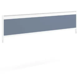 Separador de aluminio Wall para mesa individual en melamina, estructura blanca