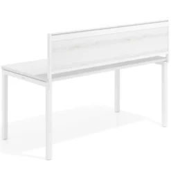 Separador de aluminio Wall para mesa individual en melamina, estructura blanca
