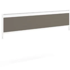 Separador de aluminio Wall para mesa individual en melamina, estructura blanca