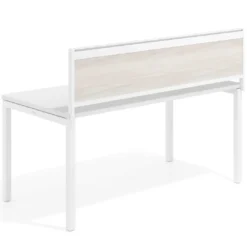 Separador de aluminio Wall para mesa individual en melamina, estructura blanca