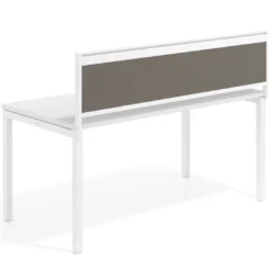 Separador de aluminio Wall para mesa individual en melamina, estructura blanca