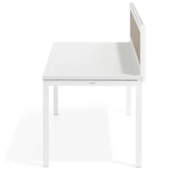Separador de aluminio Wall para mesa individual en melamina, estructura blanca