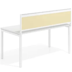 Separador de aluminio Wall para mesa individual en melamina, estructura blanca