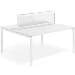 Separador de aluminio Wall para mesa multipuesto en melamina