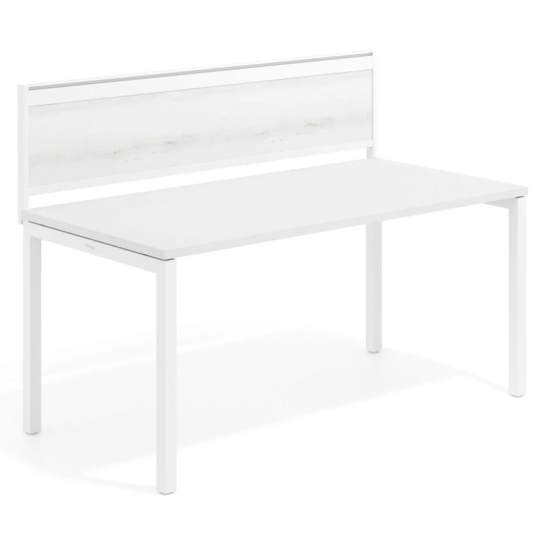 Separador de aluminio Wall para mesa multipuesto en melamina