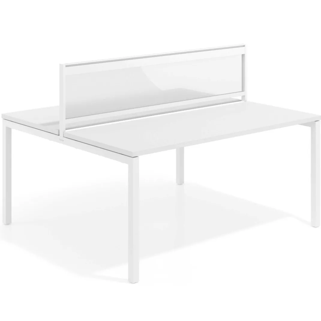 Separador de aluminio Wall para mesa multipuesto metacrilato